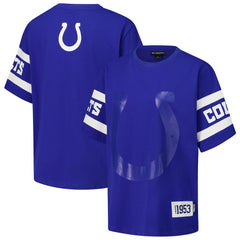Indianapolis Colts The Wild Collective Women's Drop Shoulder T-Shirt Royal | NFL