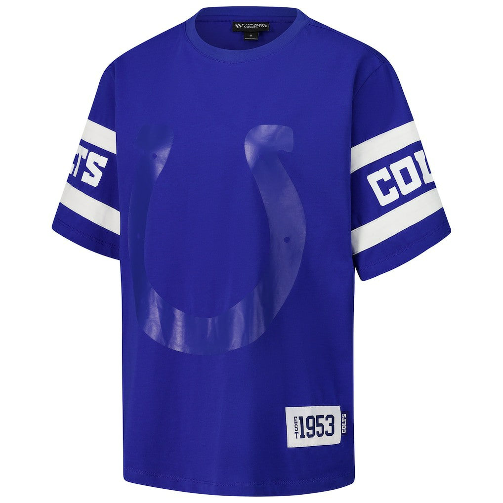 Indianapolis Colts The Wild Collective Women's Drop Shoulder T-Shirt Royal | NFL