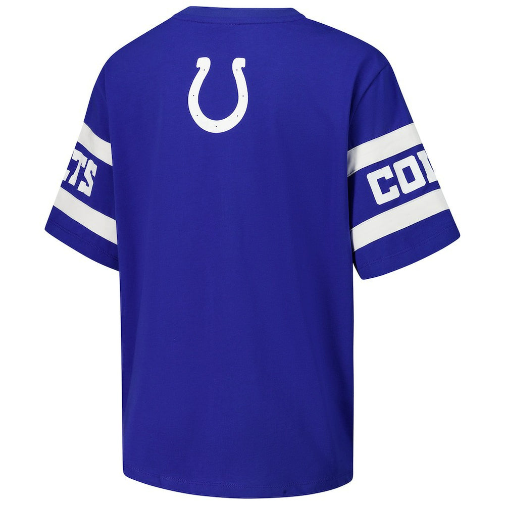 Indianapolis Colts The Wild Collective Women's Drop Shoulder T-Shirt Royal | NFL