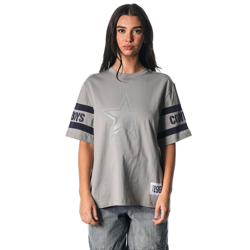 Dallas Cowboys The Wild Collective Women's Drop Shoulder T-Shirt Black | NFL