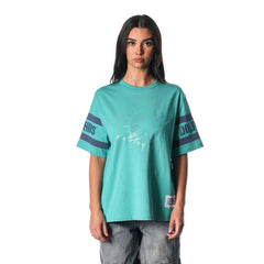 Miami Dolphins The Wild Collective Women's Drop Shoulder T-Shirt Aqua | NFL