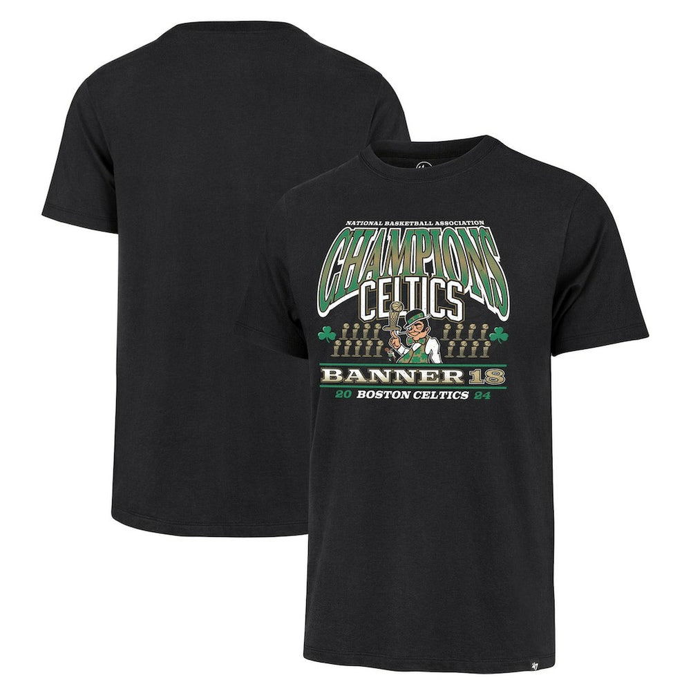 Boston Celtics '47 18-Time NBA Finals Champions Banner Franklin T-Shirt Black - NBA
