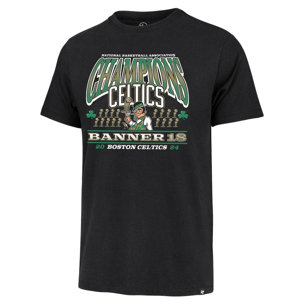 Boston Celtics '47 18-Time NBA Finals Champions Banner Franklin T-Shirt Black - NBA