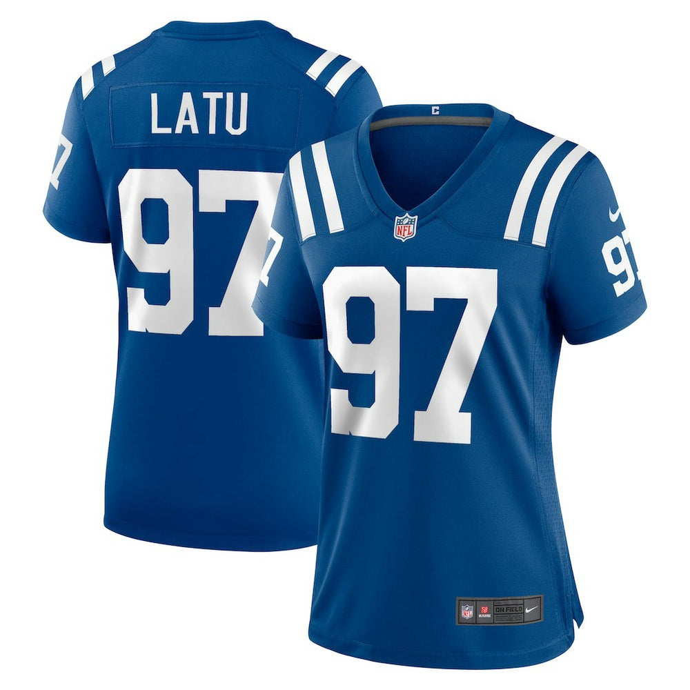 Laiatu Latu Indianapolis Colts Women's Game Jersey Royal | Nike for Sale