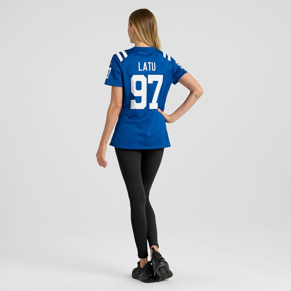 Laiatu Latu Indianapolis Colts Women's Game Jersey Royal | Nike for Sale