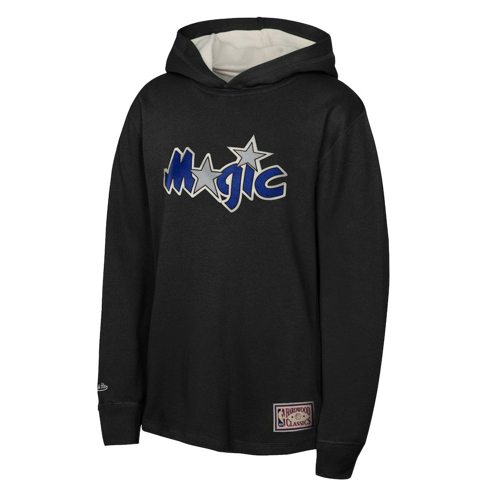 Orlando Magic Youth Hardwood Classics Lightweight Thermal Long Sleeve Hoodie T-Shirt Black - NBA