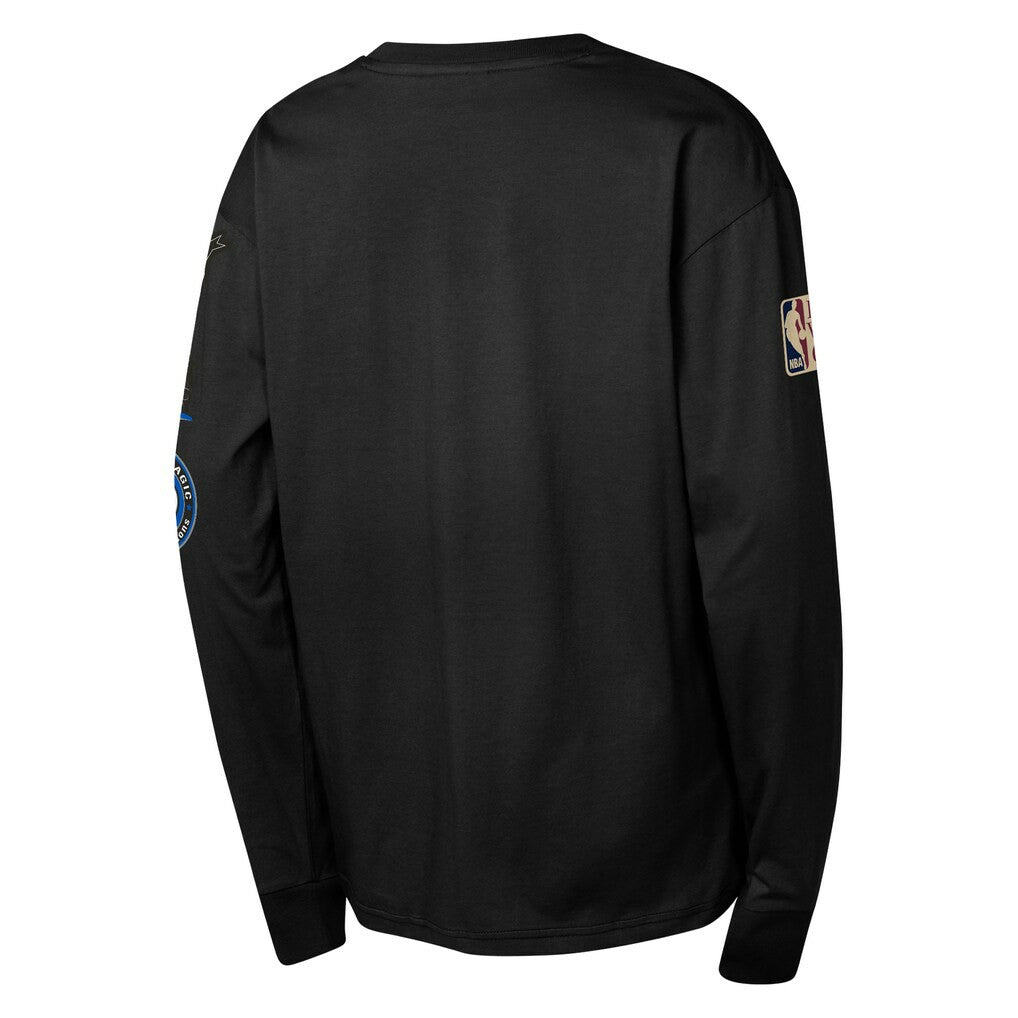 Orlando Magic Youth Hardwood Classics All Over Long Sleeve T-Shirt Black - NBA