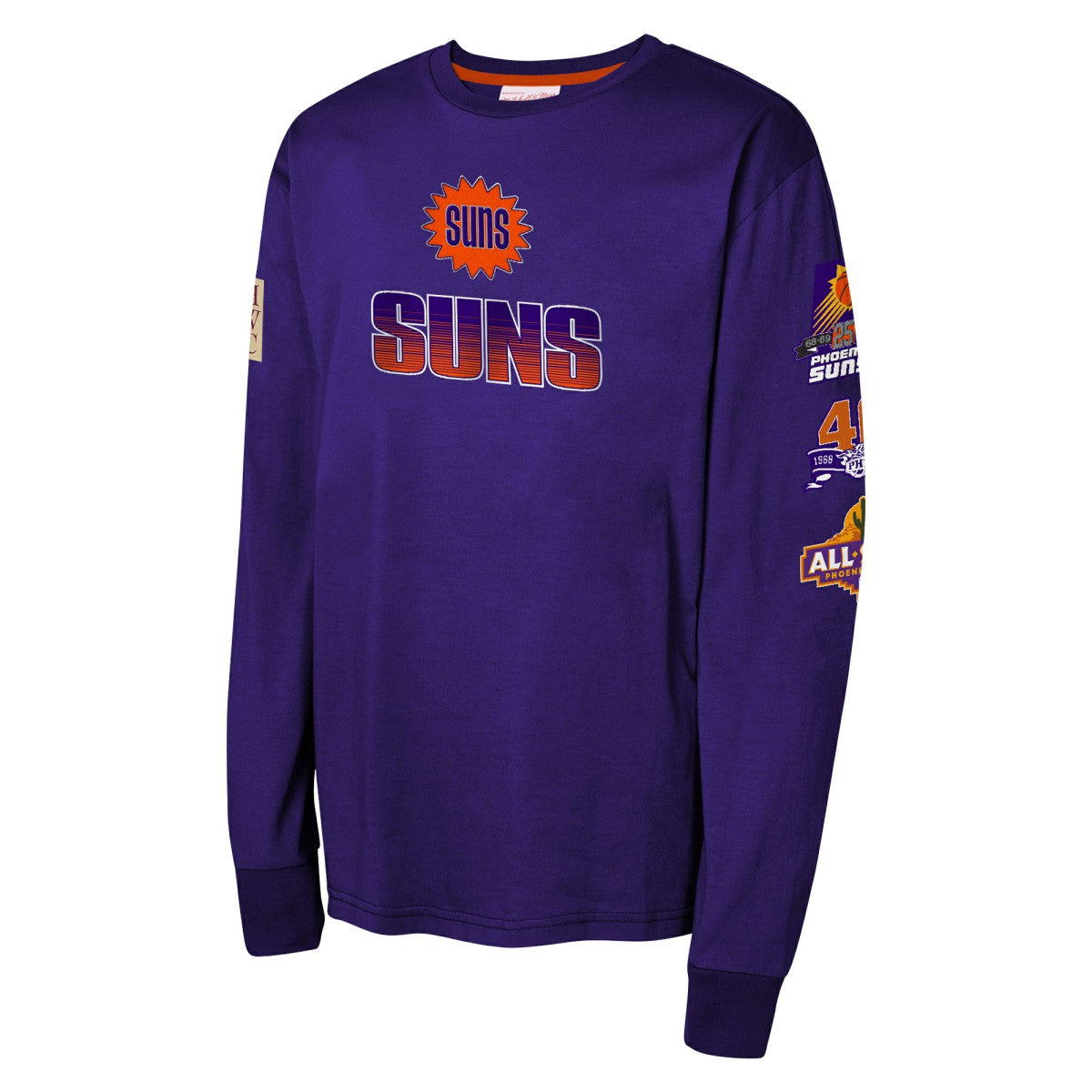 Phoenix Suns Youth Hardwood Classics All Over Long Sleeve T-Shirt Purple - NBA