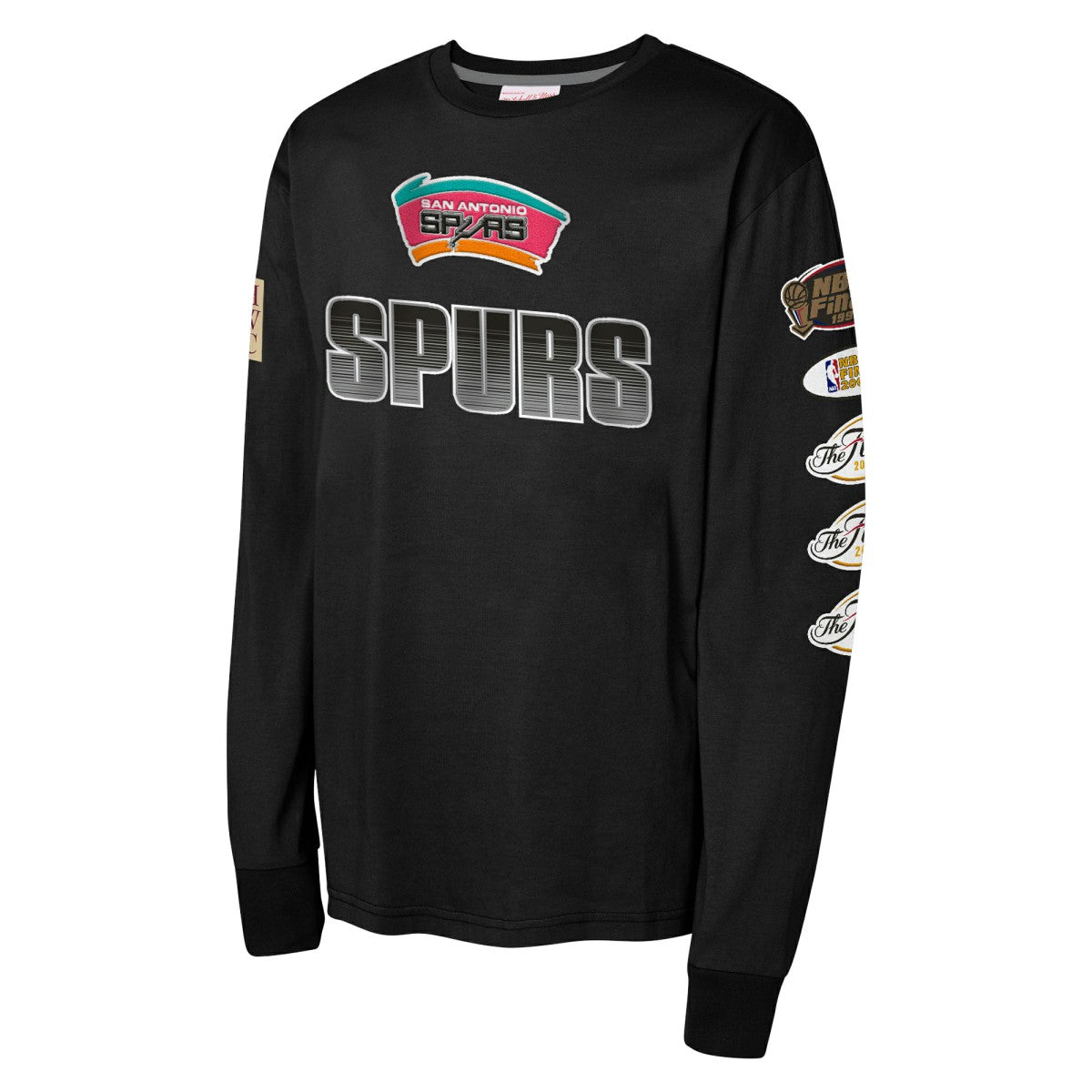 San Antonio Spurs Youth Hardwood Classics All Over Long Sleeve T-Shirt Black - NBA