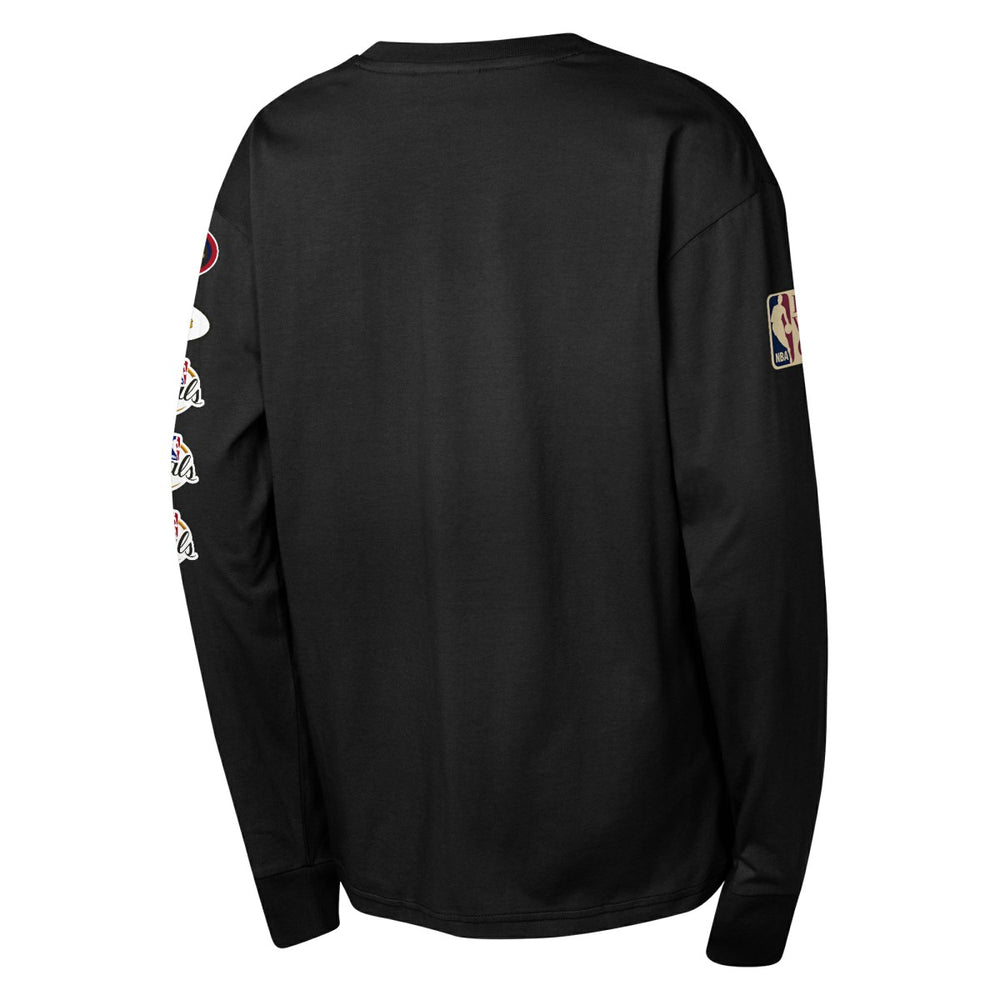 San Antonio Spurs Youth Hardwood Classics All Over Long Sleeve T-Shirt Black - NBA