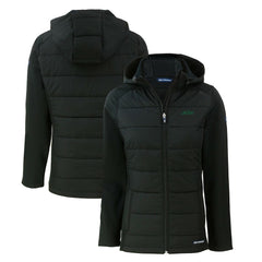 New York Jets Cutter & Buck Women's Primary Logo Evoke Hybrid Eco Softshell Recycled Full-Zip Hoodie Jacket Black | NFL