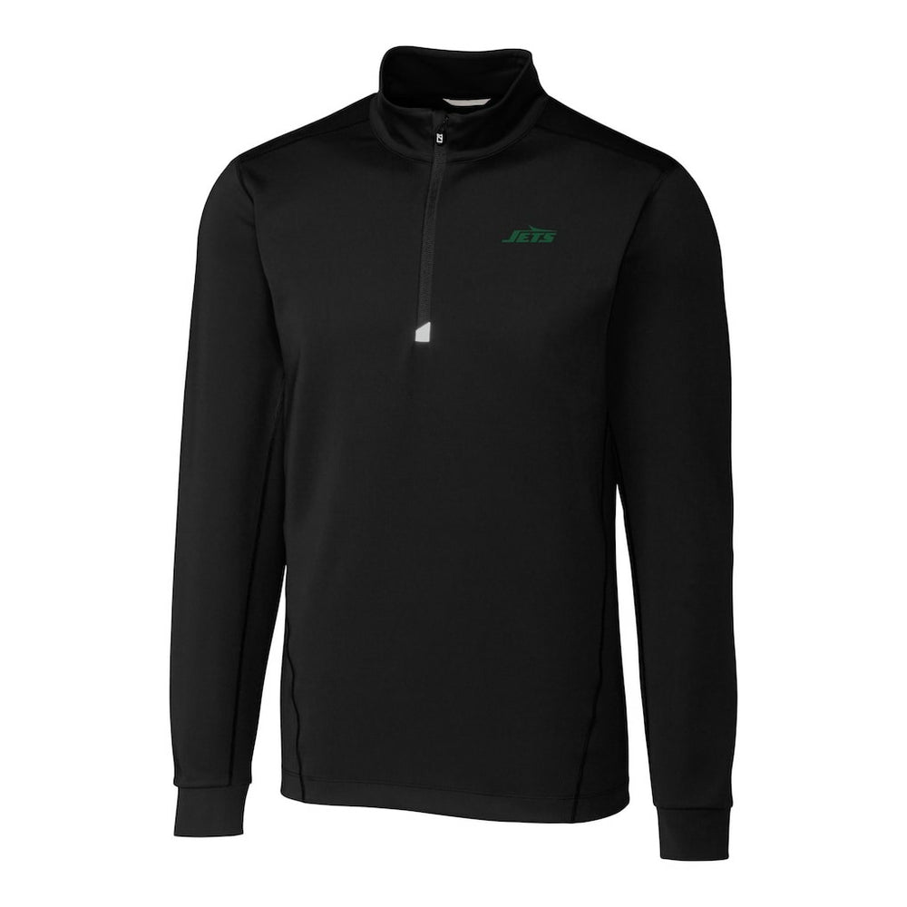 New York Jets Cutter & Buck Primary Logo Traverse Stretch Quarter-Zip Top Black | NFL