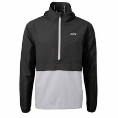 New York Jets Cutter & Buck Monochromatic Logo Charter Eco Recycled Half-Zip Anorak Jacket Black/Gray | NFL