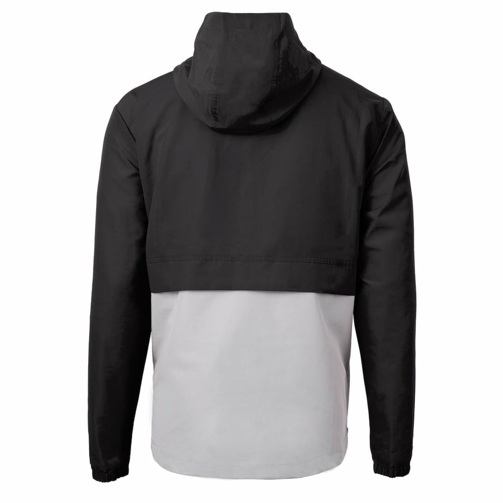New York Jets Cutter & Buck Monochromatic Logo Charter Eco Recycled Half-Zip Anorak Jacket Black/Gray | NFL