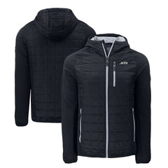 New York Jets Cutter & Buck Monochromatic Logo Rainier PrimaLoft Eco Full-Zip Hybrid Jacket Black | NFL