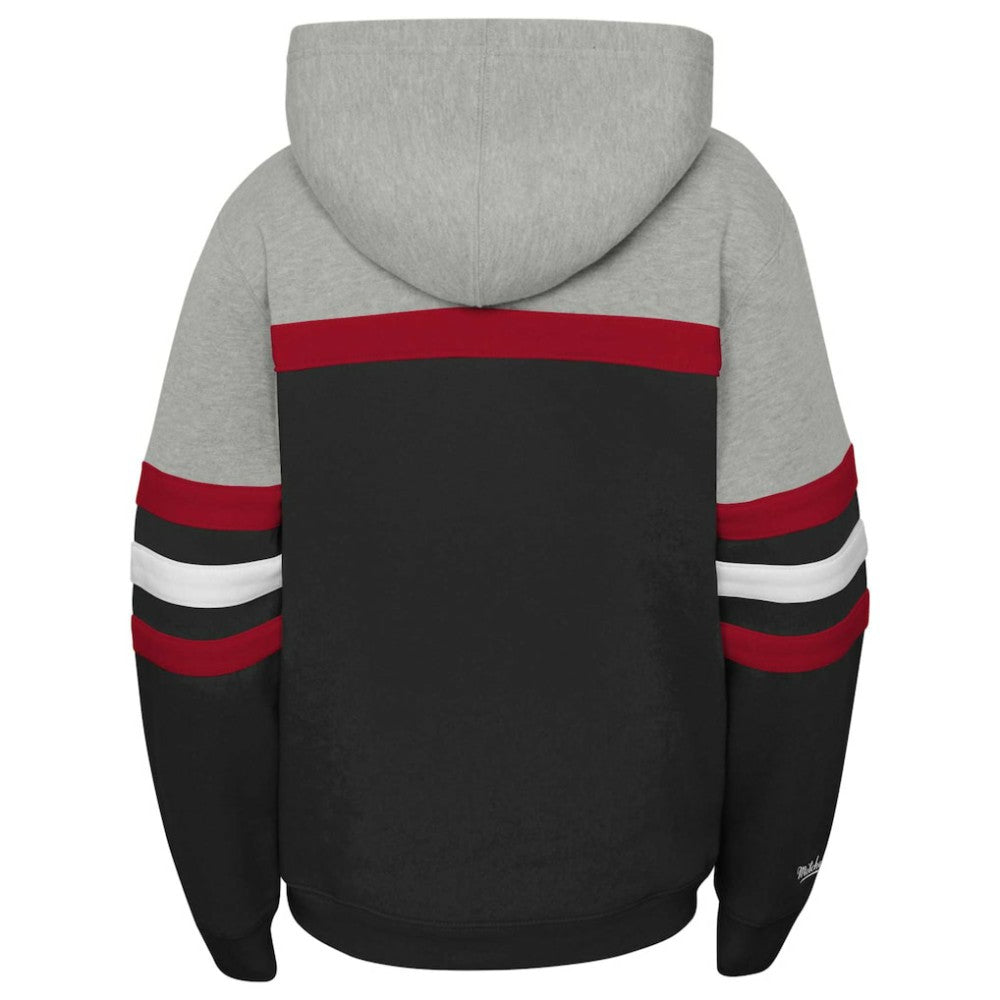 Detroit Red Wings Mitchell & Ness Youth Head Coach Pullover Hoodie - Black - NHL
