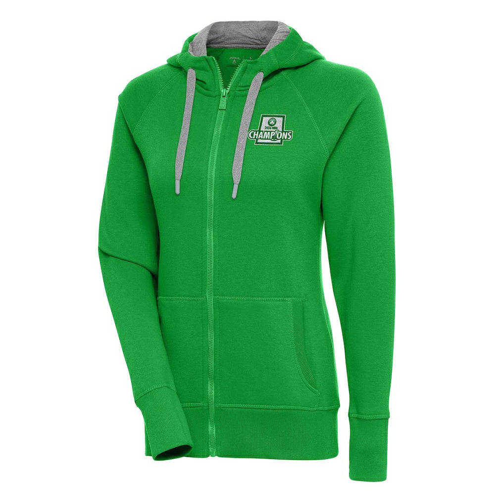 Boston Celtics Antigua Women's 2024 NBA Finals Champions Victory Raglan Full-Zip Jacket Kelly Green - NBA
