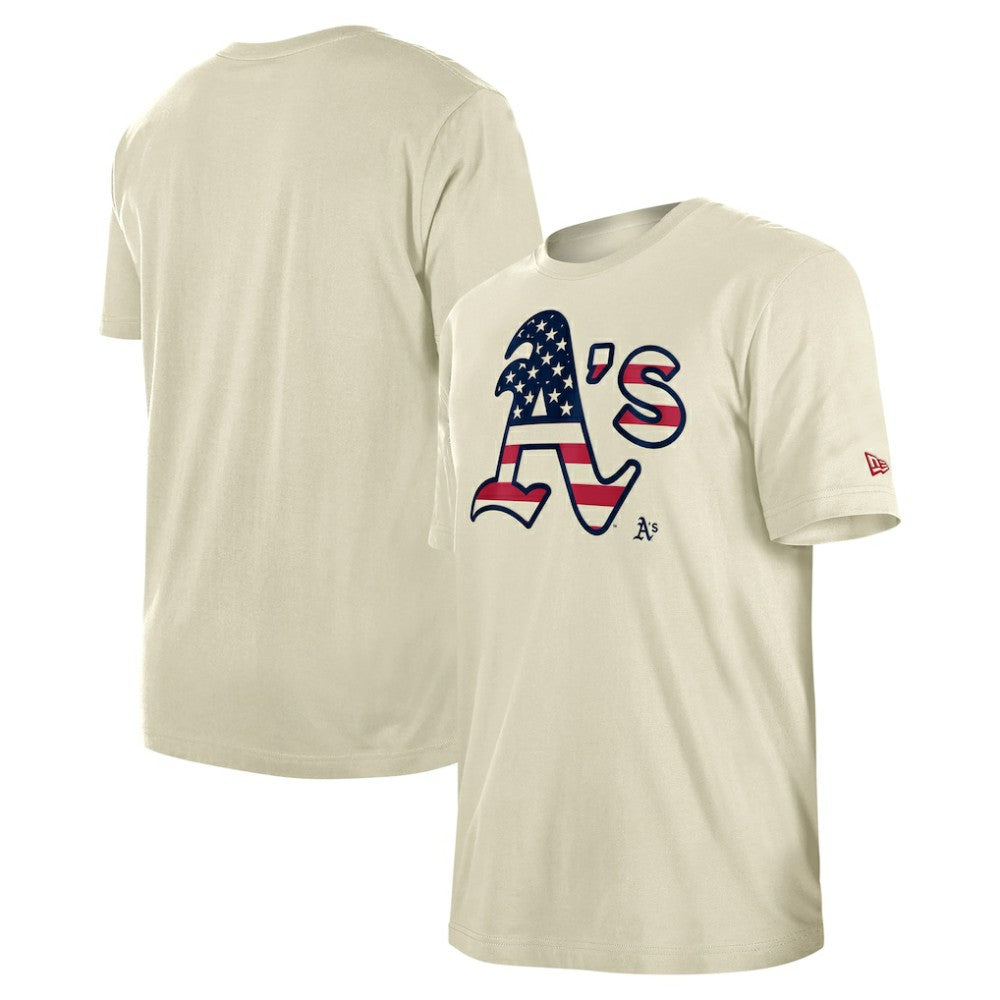 Athletics New Era Americana Flag Fill T-Shirt - MLB