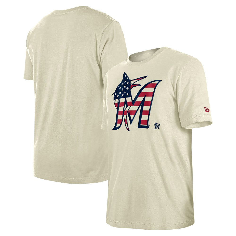 Miami Marlins New Era Americana Flag Fill T-Shirt - MLB