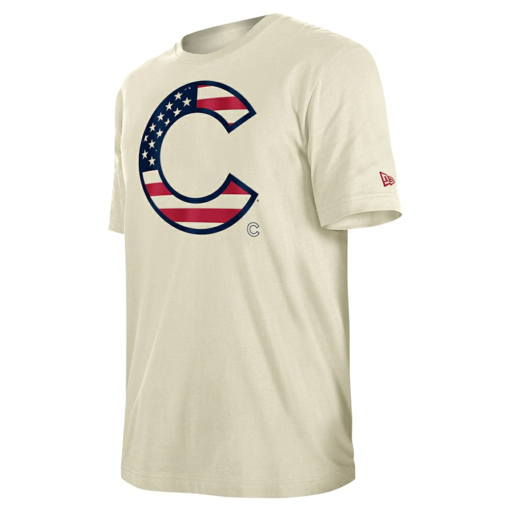 Chicago Cubs New Era Americana Flag Fill T-Shirt - MLB
