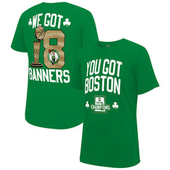 Boston Celtics Stadium Essentials 2024 NBA Finals Champions 18 Banners T-Shirt - Kelly Green - NBA