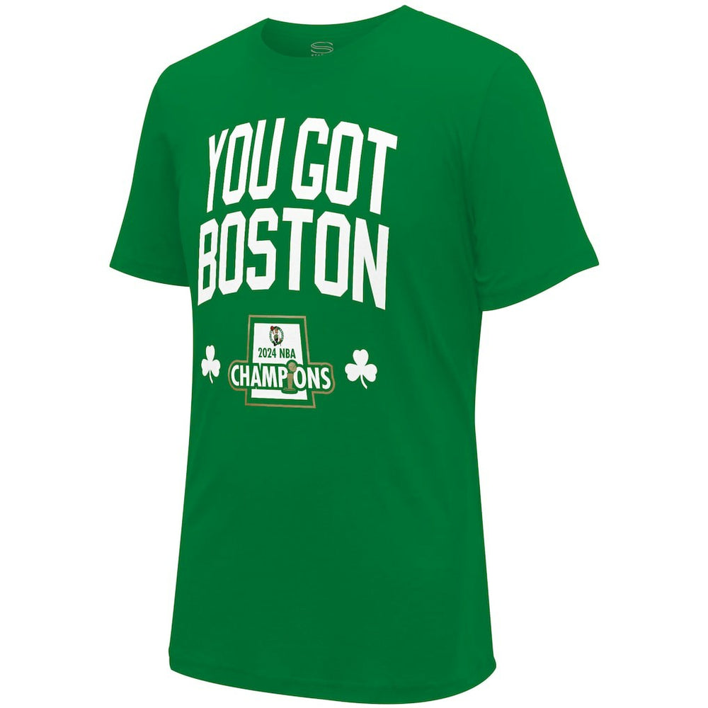 Boston Celtics Stadium Essentials 2024 NBA Finals Champions 18 Banners T-Shirt - Kelly Green - NBA