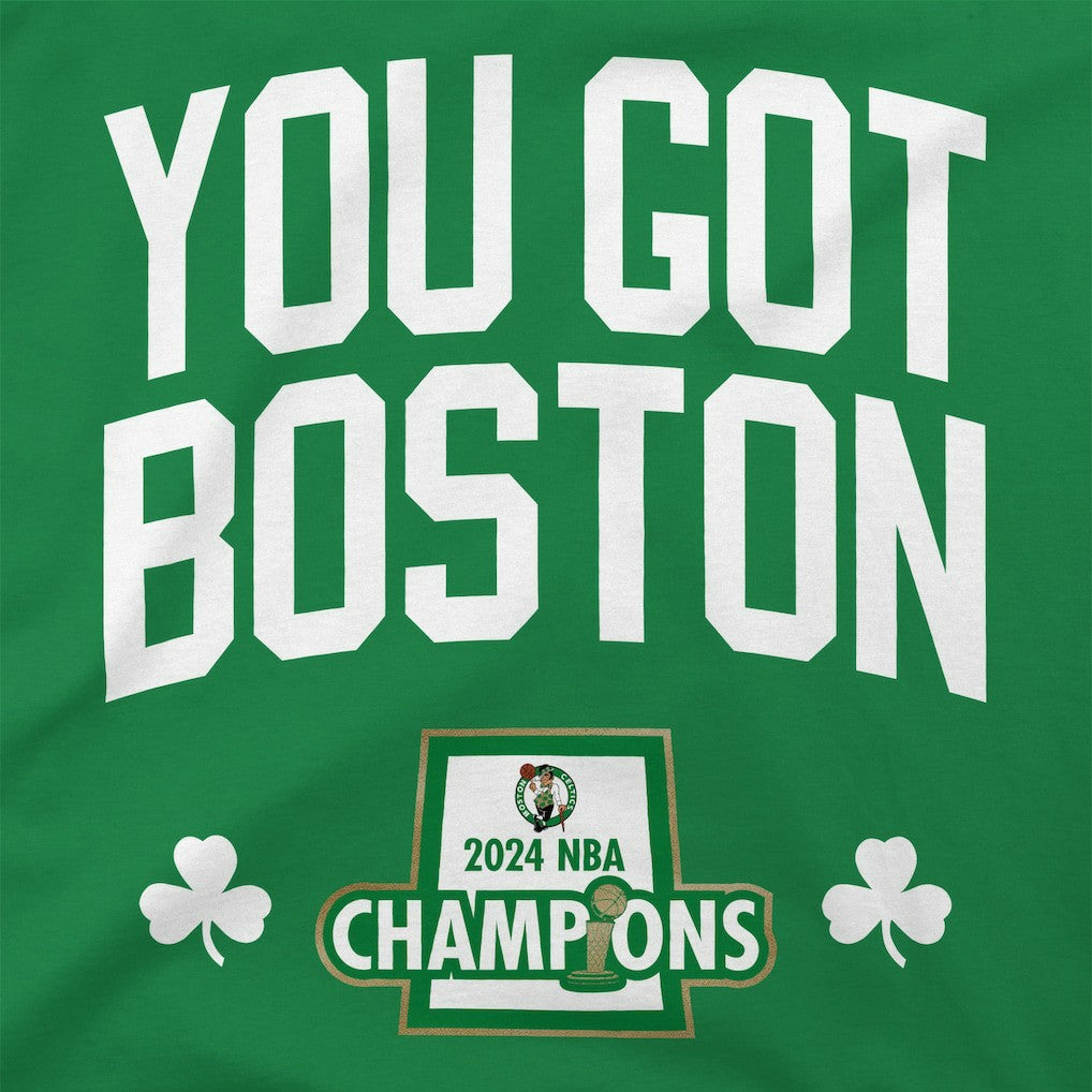Boston Celtics Stadium Essentials 2024 NBA Finals Champions 18 Banners T-Shirt - Kelly Green - NBA