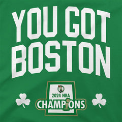 Boston Celtics Stadium Essentials 2024 NBA Finals Champions 18 Banners T-Shirt - Kelly Green - NBA