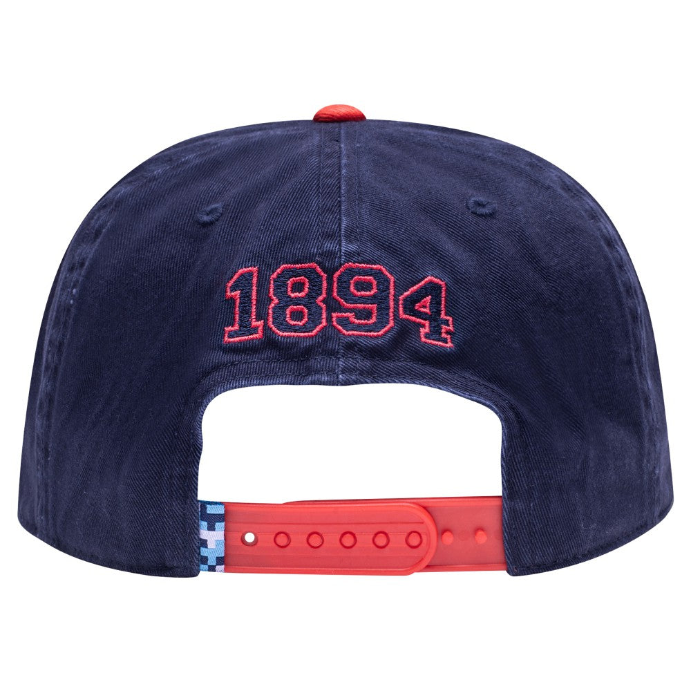 Manchester City Fan Ink Wander Snapback Hat Navy/Red - FIFA World CUP