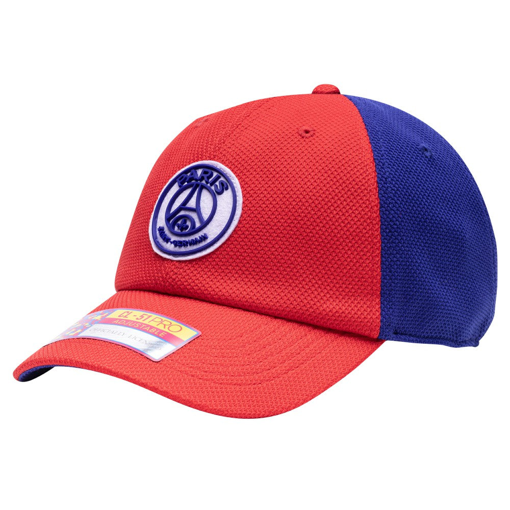 Paris Saint-Germain Fan Ink Male Adult Striker Adjustable Hat Red/Navy - FIFA World CUP