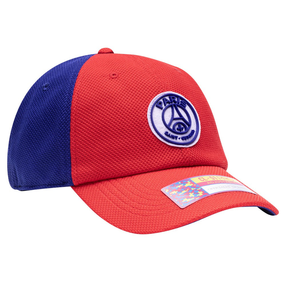 Paris Saint-Germain Fan Ink Male Adult Striker Adjustable Hat Red/Navy - FIFA World CUP