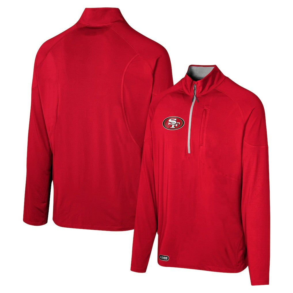 San Francisco 49ers Grind Iron Quarter-Zip Top Scarlet | NFL