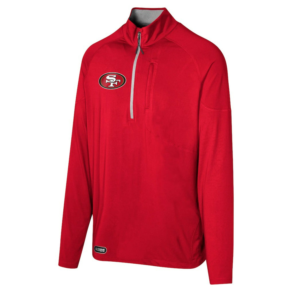 San Francisco 49ers Grind Iron Quarter-Zip Top Scarlet | NFL