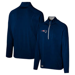 New England Patriots Grind Iron Quarter-Zip Top Navy | NFL