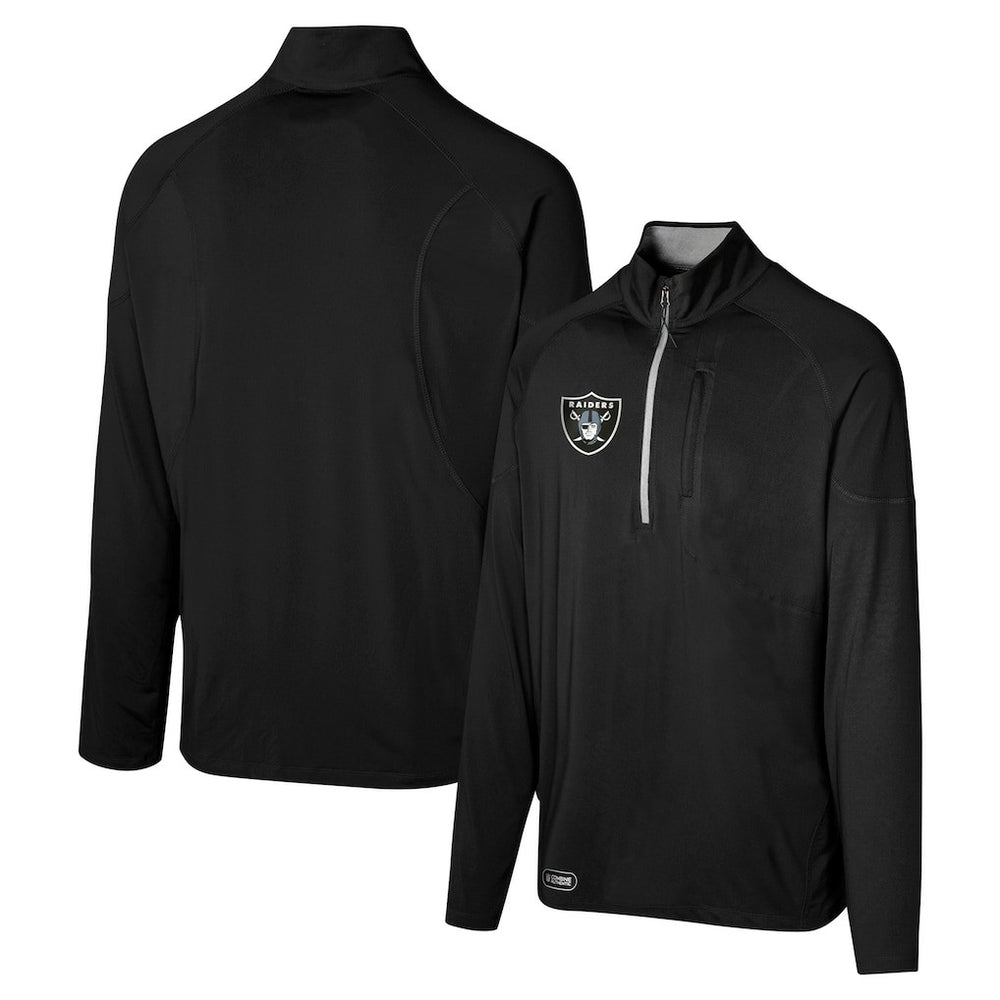 Las Vegas Raiders Grind Iron Quarter-Zip Top Black | NFL