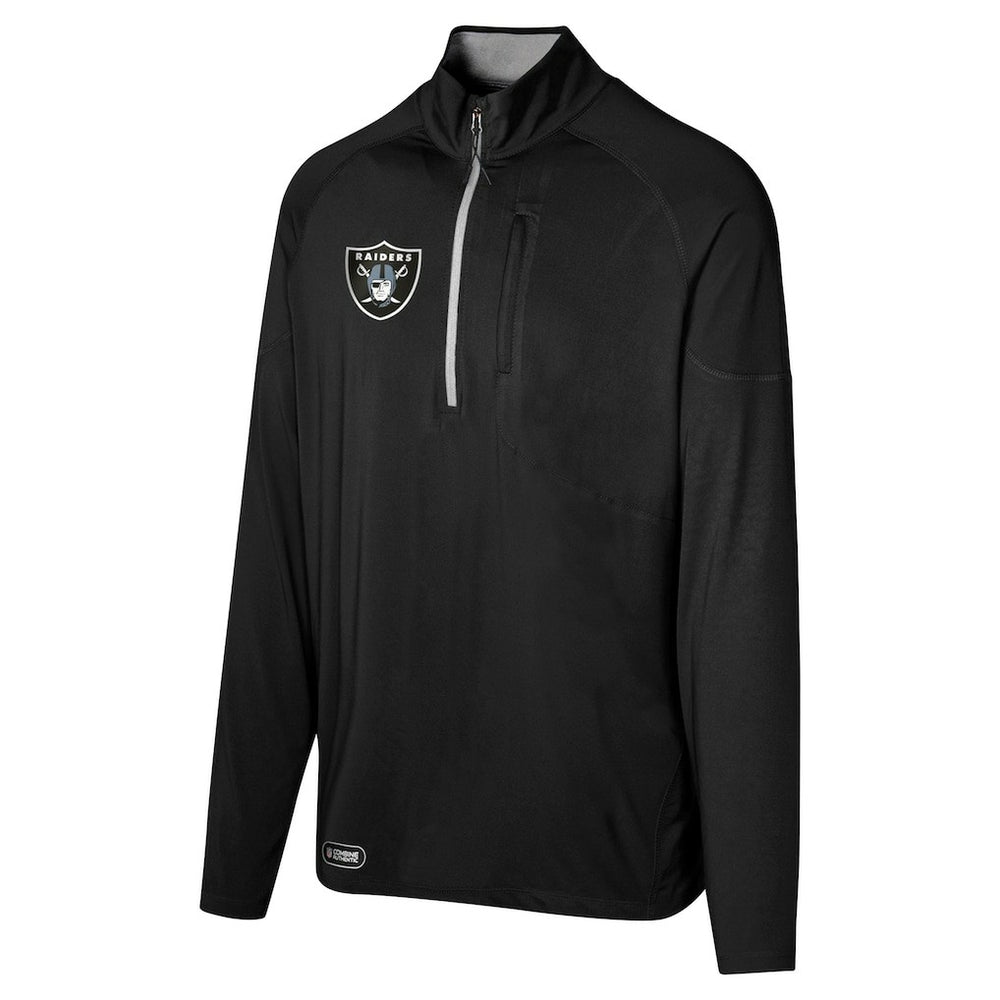 Las Vegas Raiders Grind Iron Quarter-Zip Top Black | NFL