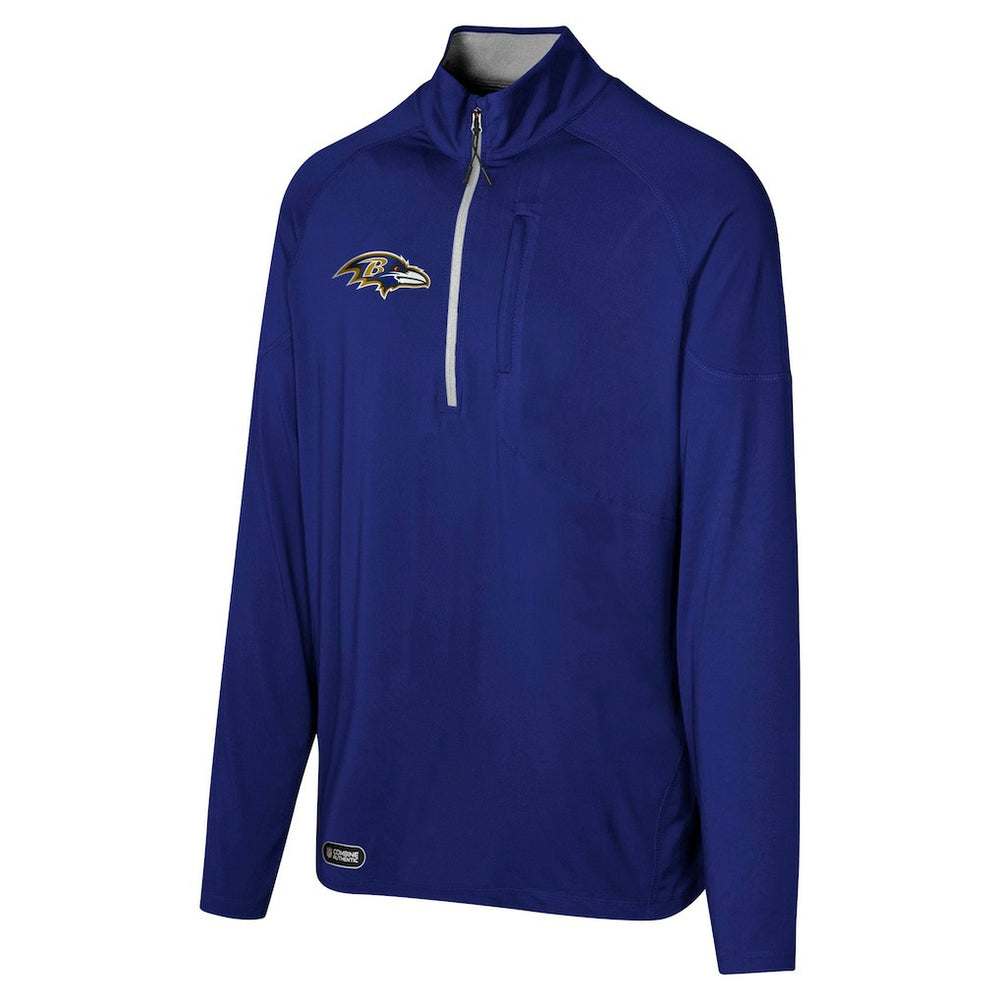 Baltimore Ravens Grind Iron Quarter-Zip Top Purple | NFL