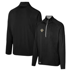New Orleans Saints Grind Iron Quarter-Zip Top Black | NFL