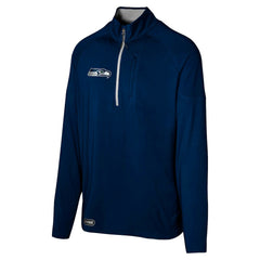Seattle Seahawks Grind Iron Quarter-Zip Top College Navy | NFL