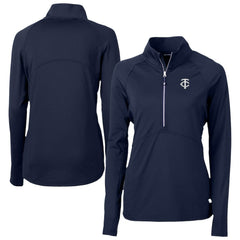 Minnesota Twins Cutter & Buck Women's Adapt Eco Knit Stretch Recycled Half-Zip DryTec Top - MLB