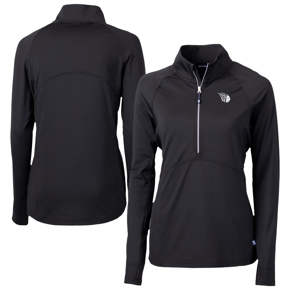 Cleveland Guardians Cutter & Buck Women's Adapt Eco Knit Stretch Recycled Half-Zip DryTec Top - MLB