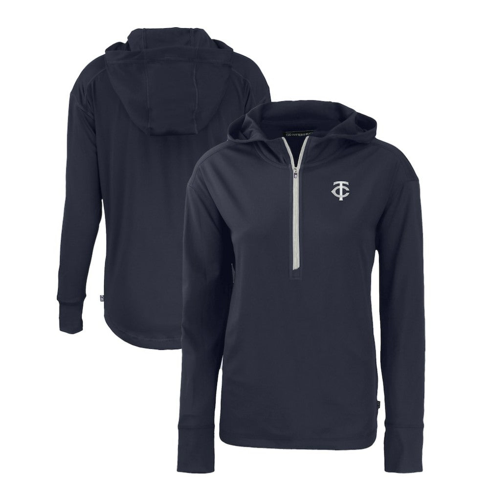 Minnesota Twins Cutter & Buck Women's Daybreak Eco Recycled Half-Zip Hoodie - MLB