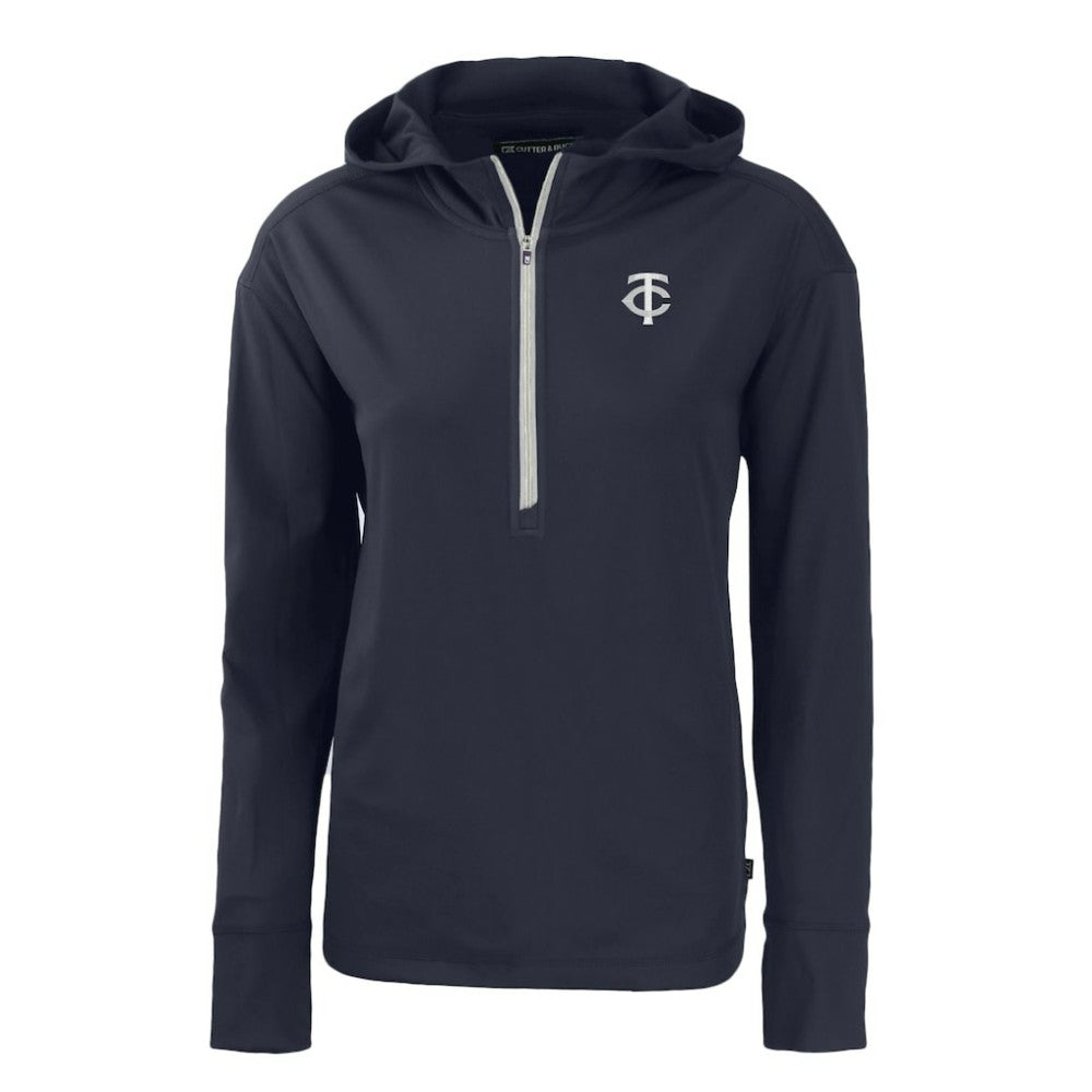Minnesota Twins Cutter & Buck Women's Daybreak Eco Recycled Half-Zip Hoodie - MLB