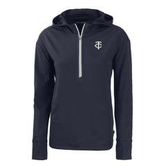 Minnesota Twins Cutter & Buck Women's Daybreak Eco Recycled Half-Zip Hoodie - MLB