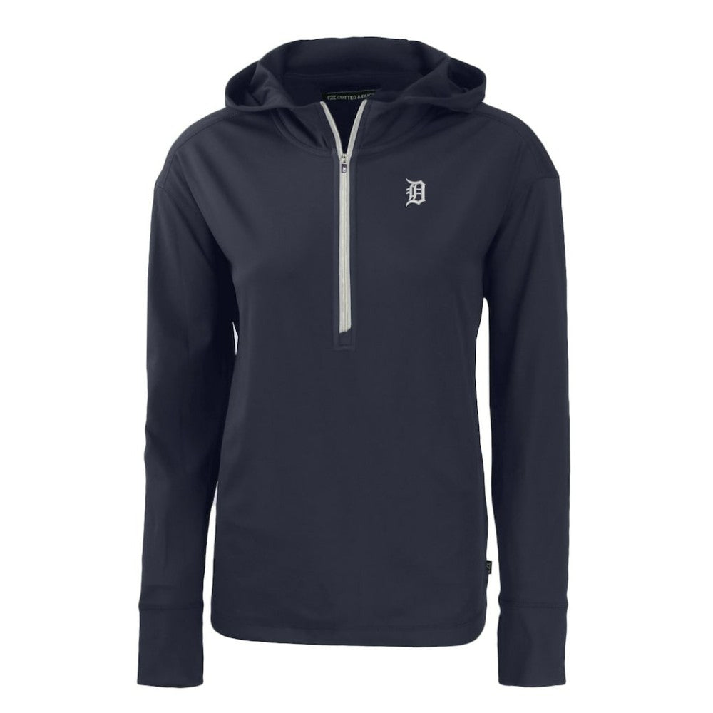 Detroit Tigers Cutter & Buck Women's Daybreak Eco Recycled Half-Zip Hoodie - MLB