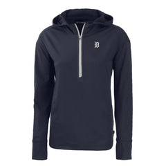 Detroit Tigers Cutter & Buck Women's Daybreak Eco Recycled Half-Zip Hoodie - MLB