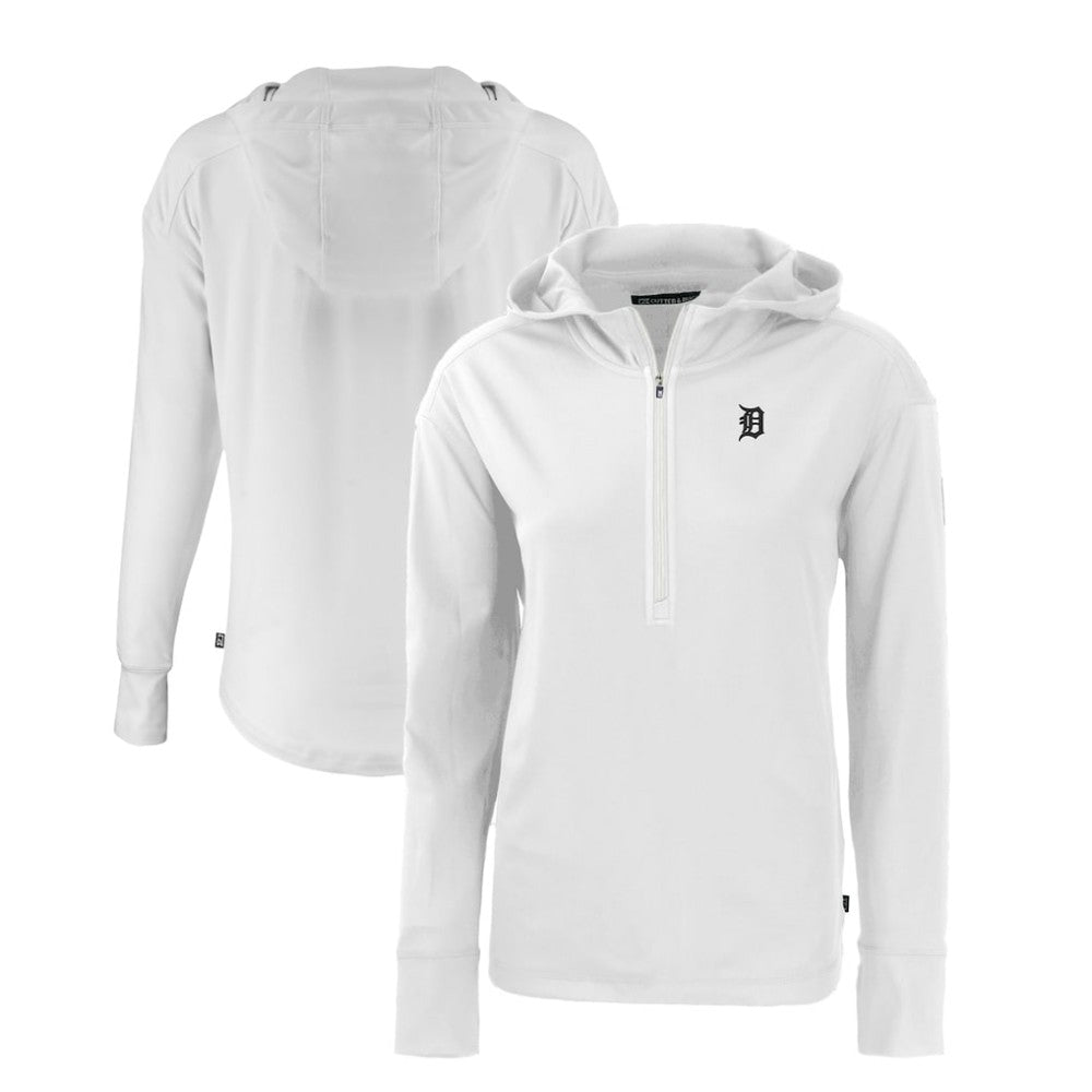 Detroit Tigers Cutter & Buck Women's Daybreak Eco Recycled Half-Zip Hoodie - MLB