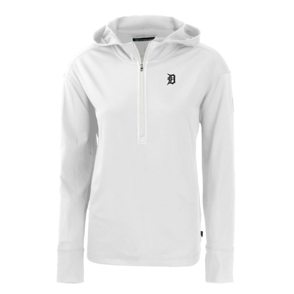 Detroit Tigers Cutter & Buck Women's Daybreak Eco Recycled Half-Zip Hoodie - MLB