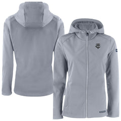 Minnesota Twins Cutter & Buck Women's Evoke Eco Softshell Recycled Full-Zip Hoodie Jacket - MLB