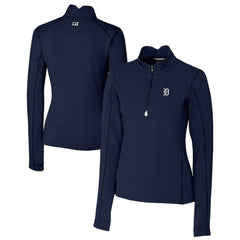 Detroit Tigers Cutter & Buck Women's Traverse Stretch Quarter-Zip Pullover Top - MLB